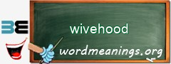 WordMeaning blackboard for wivehood